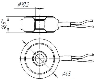 Рис.1. Габаритные размеры датчика PPS-117