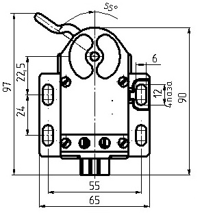 Рис.1. Габаритные размеры ВП85-19-111.2 