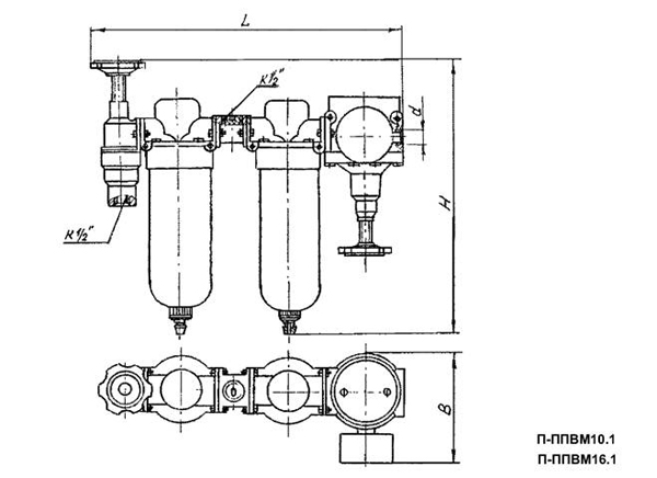 Размеры П-ППВМ10.1, П-ППВ16.1